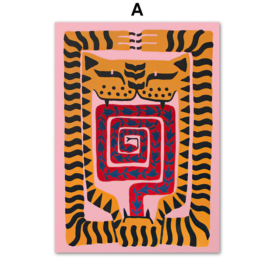 Quadro tigre astratto