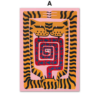 Quadro tigre astratto