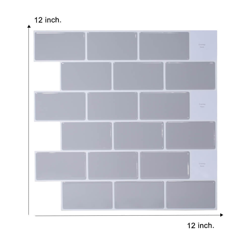 Adesivo murale Mattoni grigio azzurro