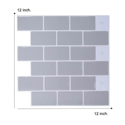 Adesivo murale Mattoni grigio azzurro