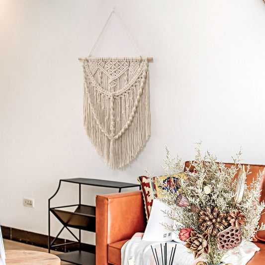 Arazzo Macramé bianco diamante