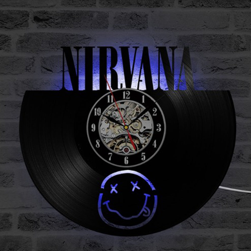 Orologio da parete Nirvana vinile neon