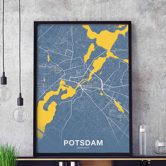 Poster Mappa mondiale astratta