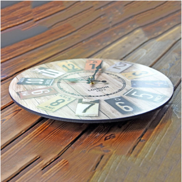 Orologio da parete Targhette vintage Londra