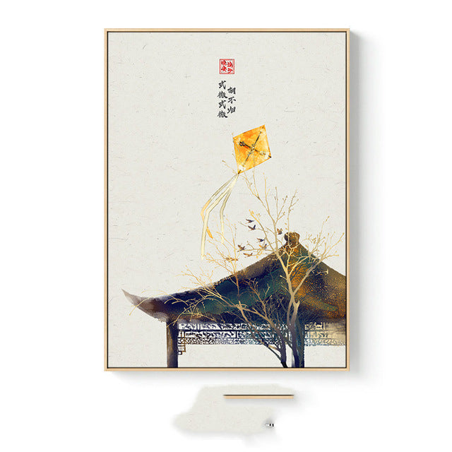 Quadro paesaggio autunnale
