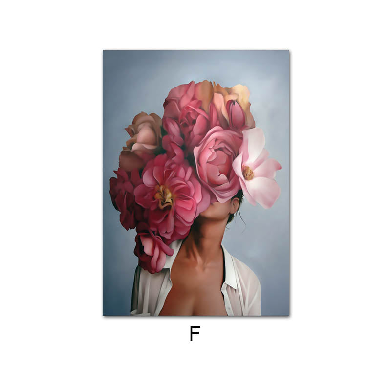 Quadro su tela Ragazza con petali