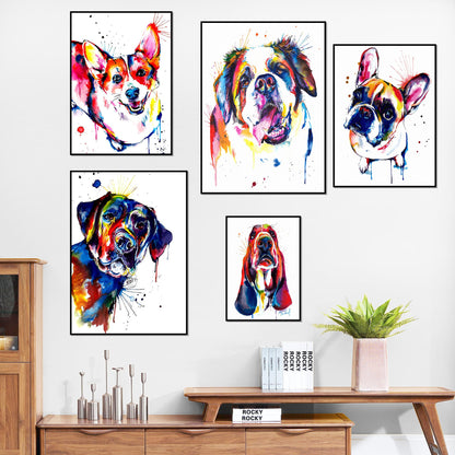 Quadro cane colorato