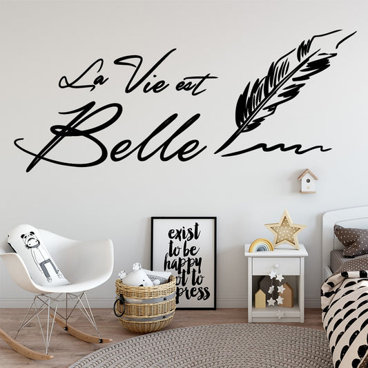 Adesivo murale La Vie est Belle