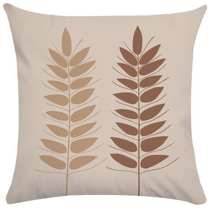 Copricuscino beige stampa motivi astratti