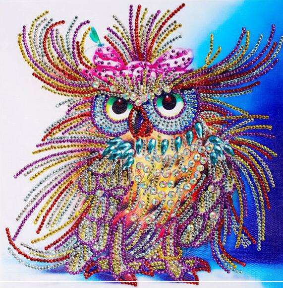 Kit diamond painting gufo