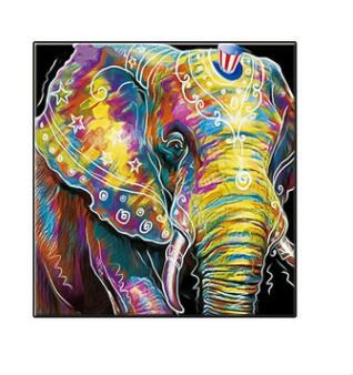 Quadro elefante con diamanti