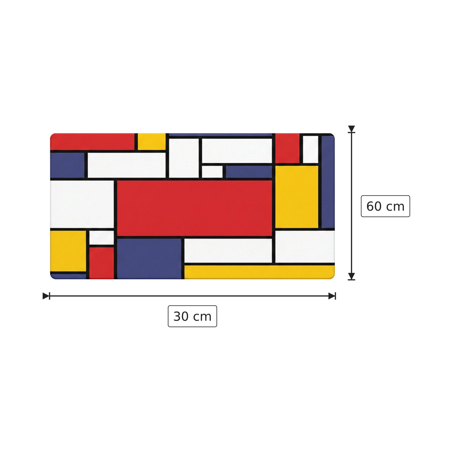 Tappetino scrivania Mondrian - 30x60 cm