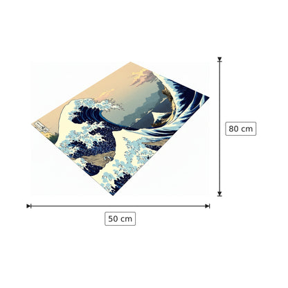 Tappeto Hokusai - La Grande Onda - 50x80 cm - 80x120 cm - 100x150 cm - 100x160 cm - 120x180 cm - 150x200 cm - 160x230 cm