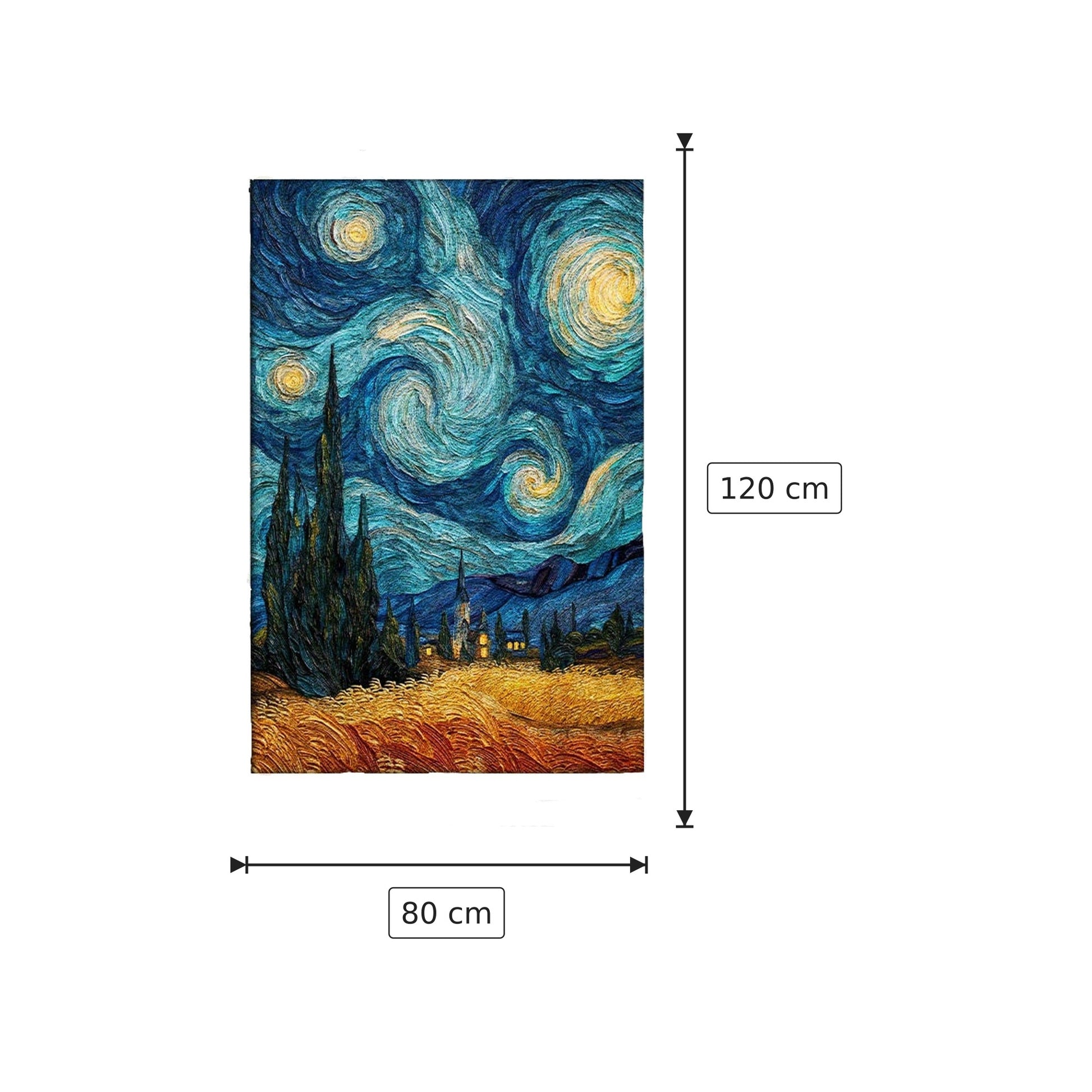 Tappeto stile Van Gogh - 80x120 cm - 160x201 cm - 160x230 cm - 200x300 cm