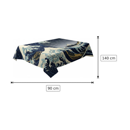 Tovaglia Onda di Hokusai - 90x140 cm - 140x240 cm - 140x220 cm - 140x200 cm - 140x180 cm