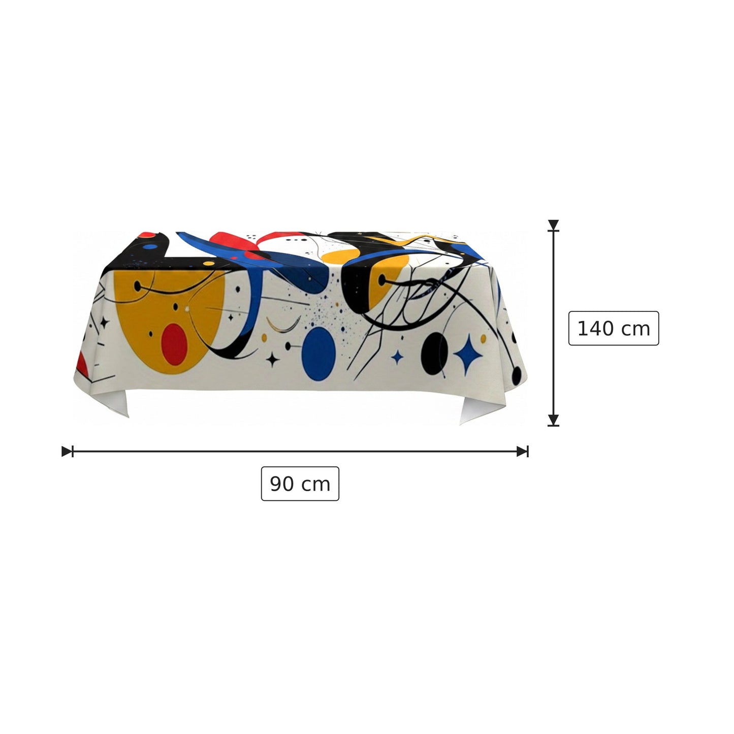 Tovaglia stile Mirò -  90x140cm - 140x140 cm -  140x220 cm - 140x240 cm