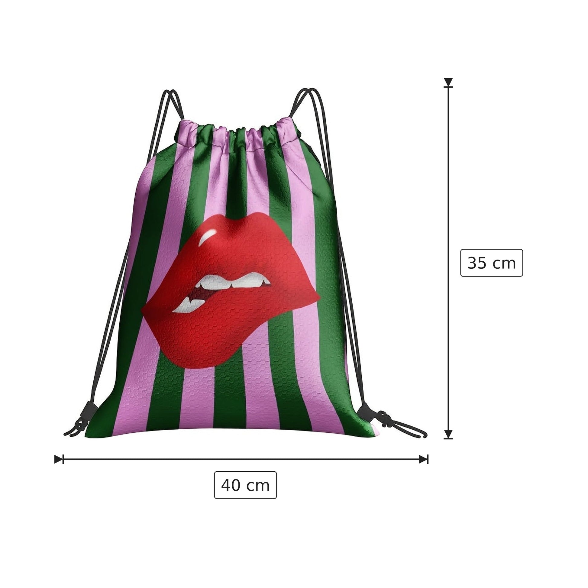 Zaino Labbra in poliestere - 40×35 cm