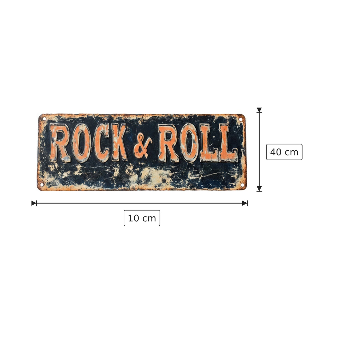 Targa in Metallo Vintage - 10x40 cm