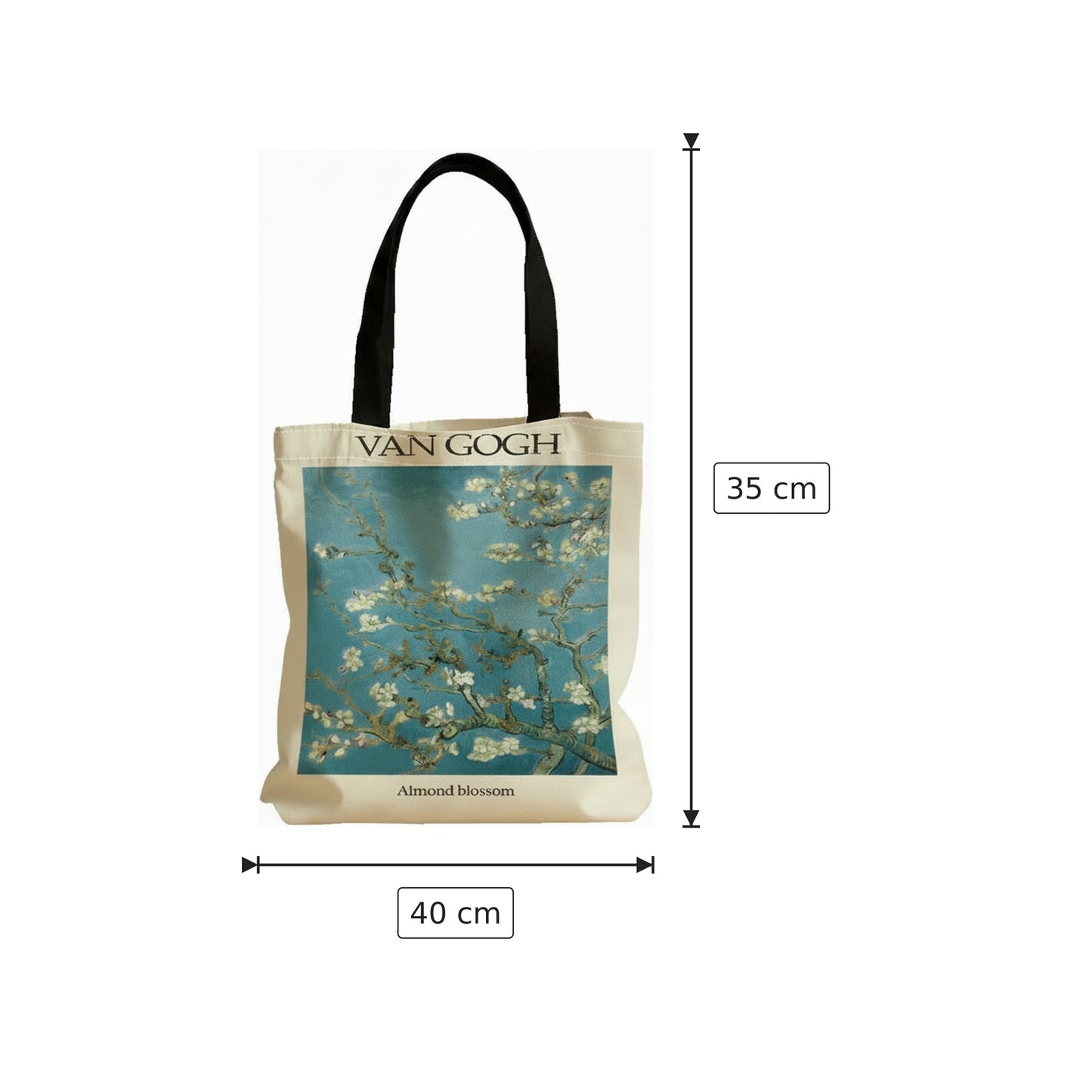 Borsa tote Mandorli di Van Gogh in poliestere - 40×35 cm