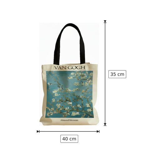 Borsa tote Mandorli di Van Gogh in poliestere - 40×35 cm