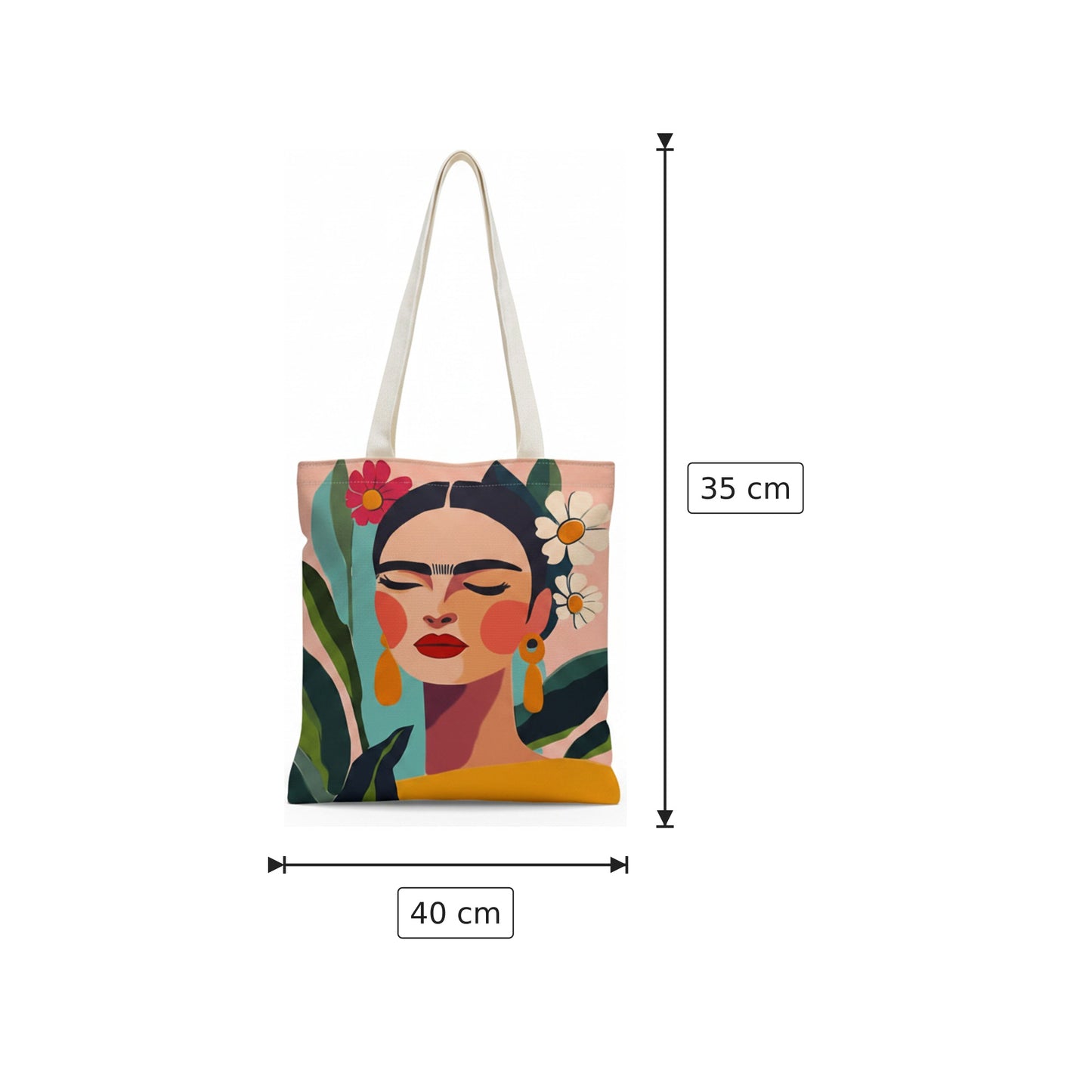 Borsa tote Frida in poliestere - 40×35 cm