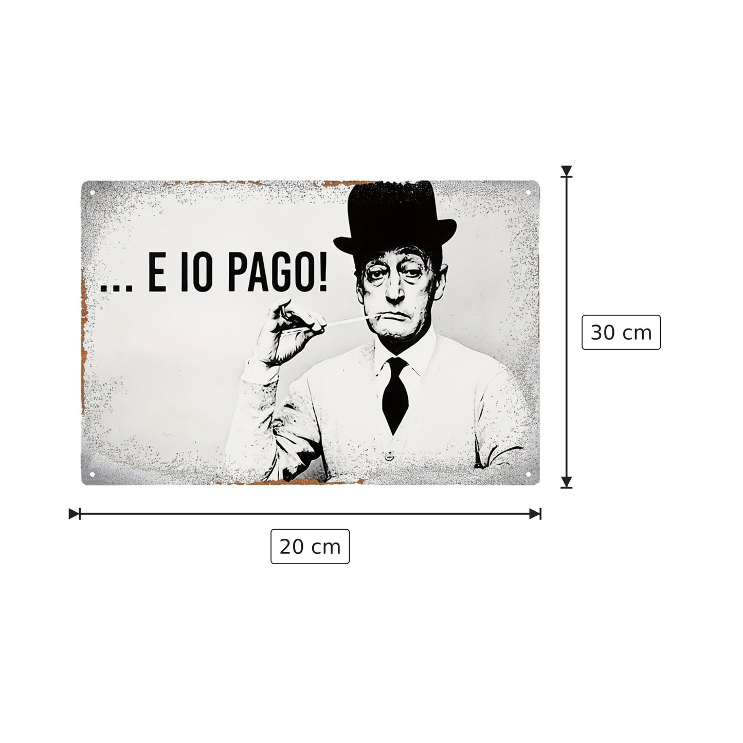 Targa in Metallo Vintage 20x30 cm
