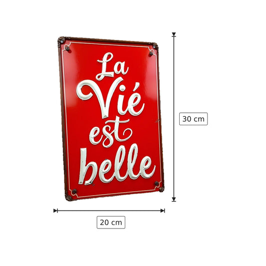 Targa in Alluminio Decorativa Vintage - 20x30 cm