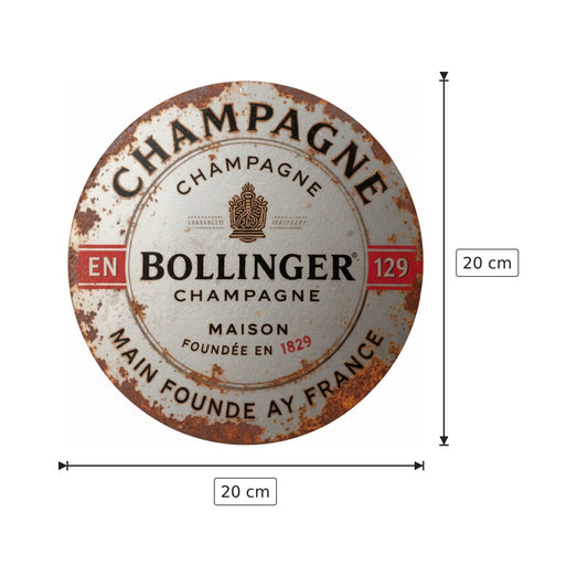 Insegna Champagne Vintage in Design - 20x20 cm
