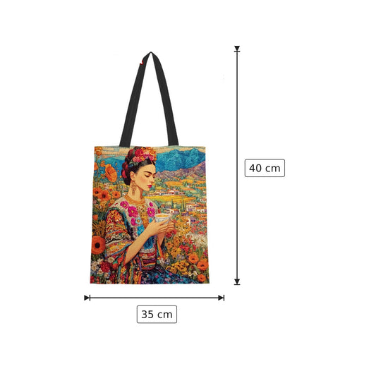 Borsa tote Frida in poliestere - 35×40 cm
