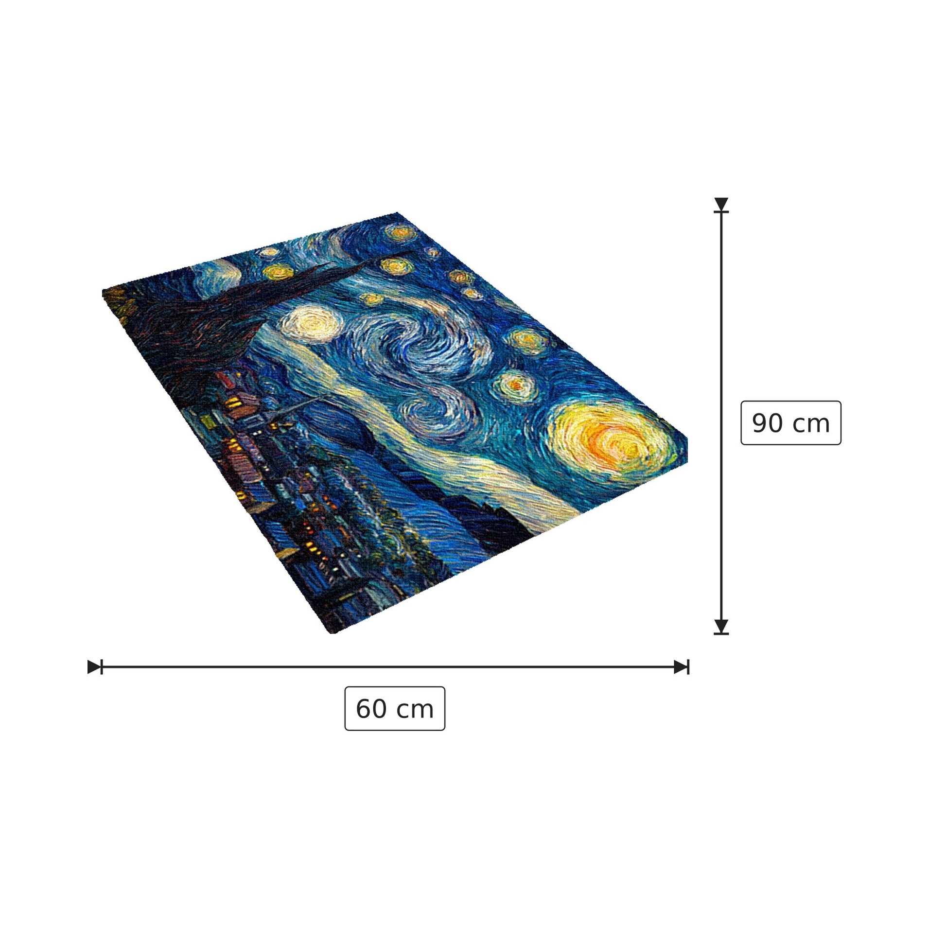 Tappeto Notte Stellata di Van Gogh - 60x90 cm