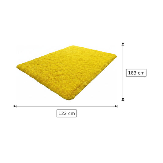 Tappeto Ultra-Morbido Giallo - 122x183 cm