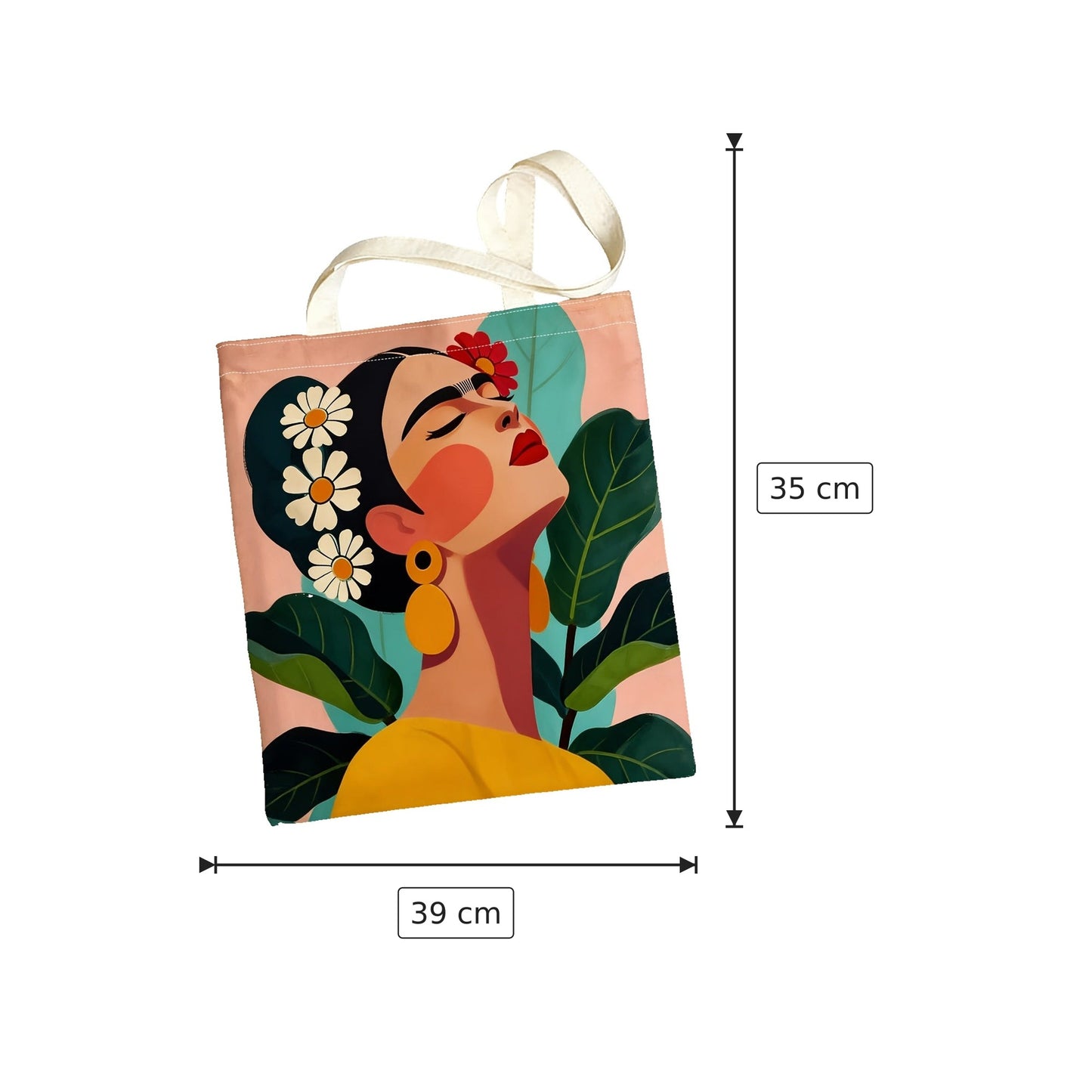 Borsa Tote Frida in poliestere - 39×35 cm