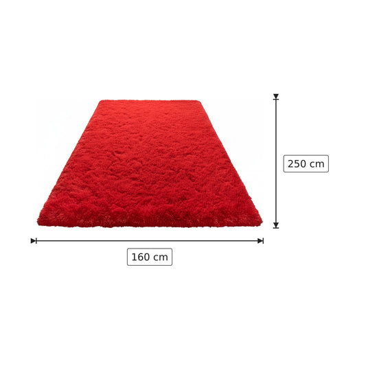 Tappeto Morbido Rosso in Poliestere - 160x250 cm - 150x200 cm