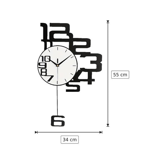 Orologio da parete creativo moderno 34x55 cm