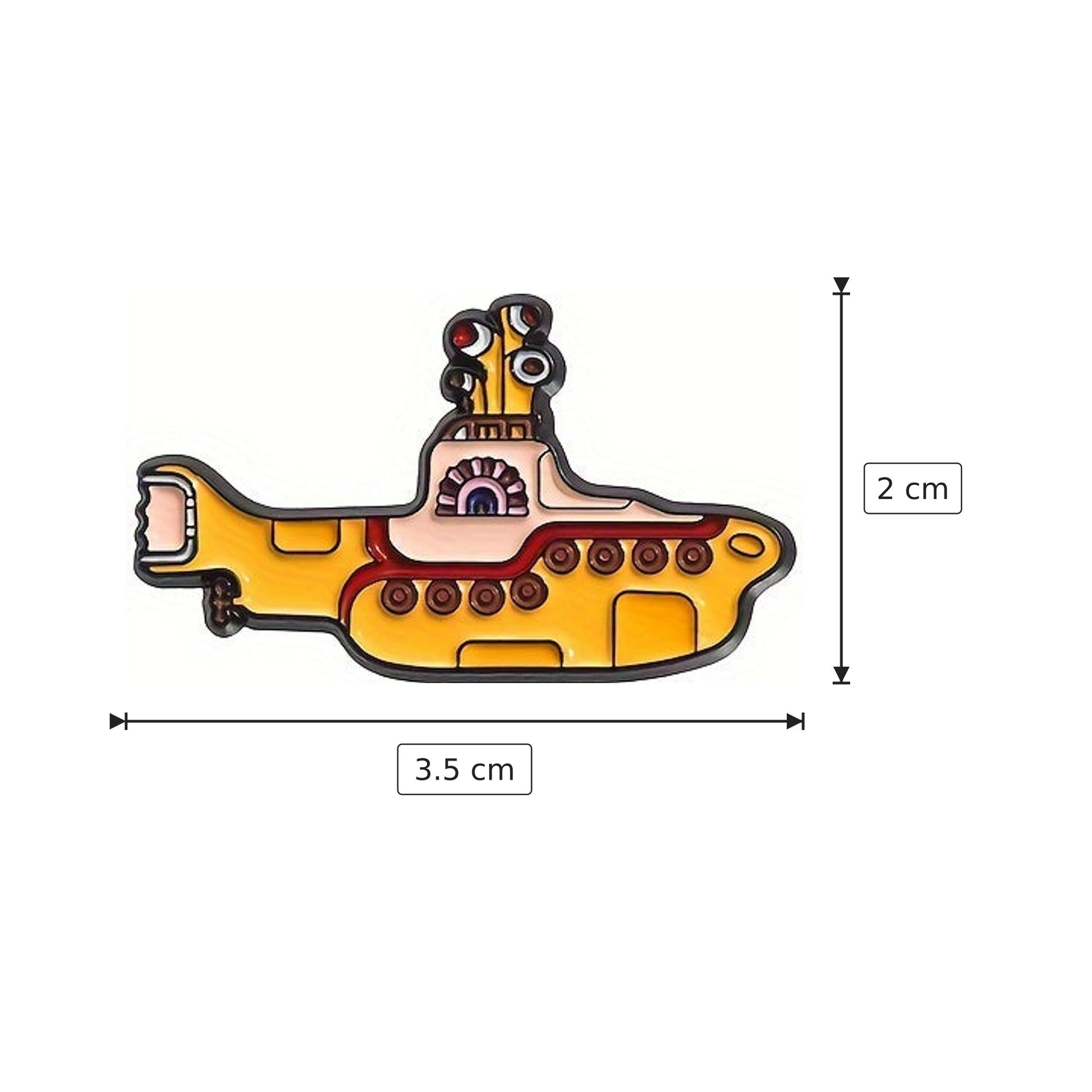 Spilla Yellow Submarine 3,5x2 cm
