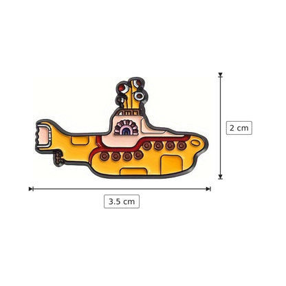 Spilla Yellow Submarine 3,5x2 cm