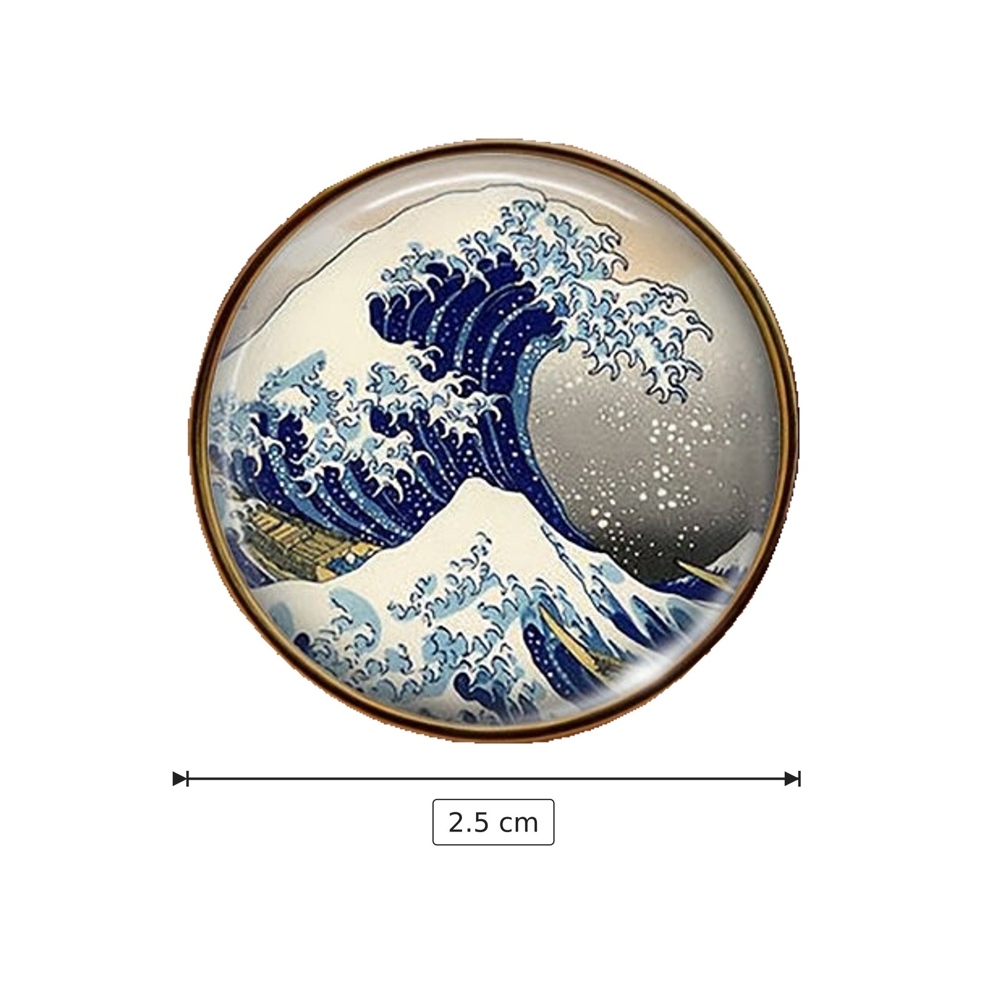 Spilla Onda Hokusai Ø2,5 cm