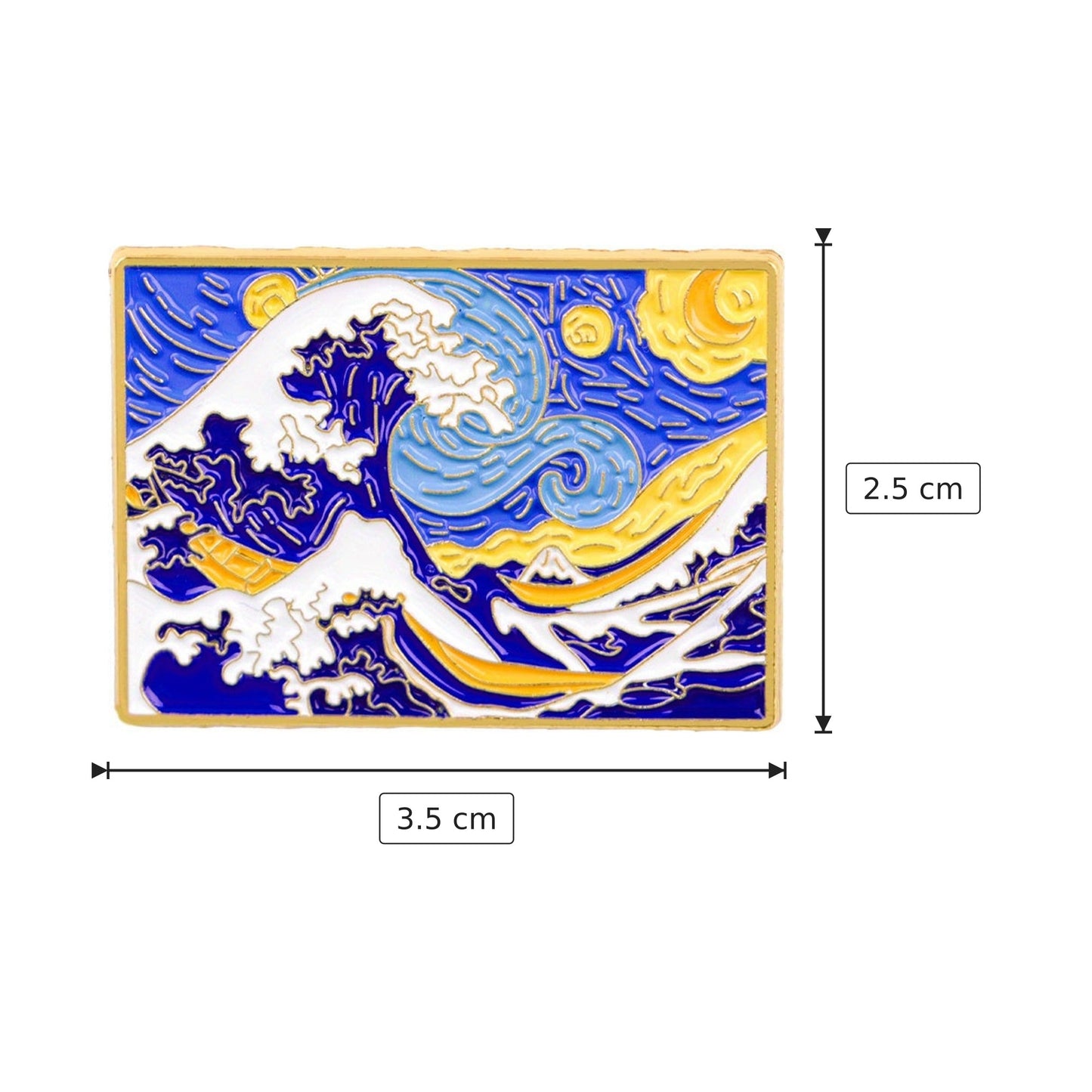 Spille Onda Hokusai 3,5x2,5 cm