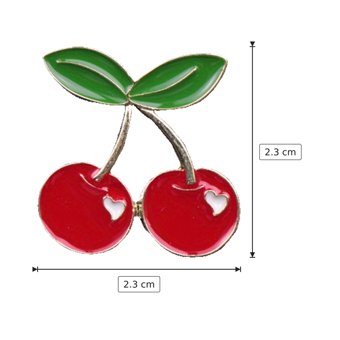 Spilla Ciliege 2,3x2,3 cm