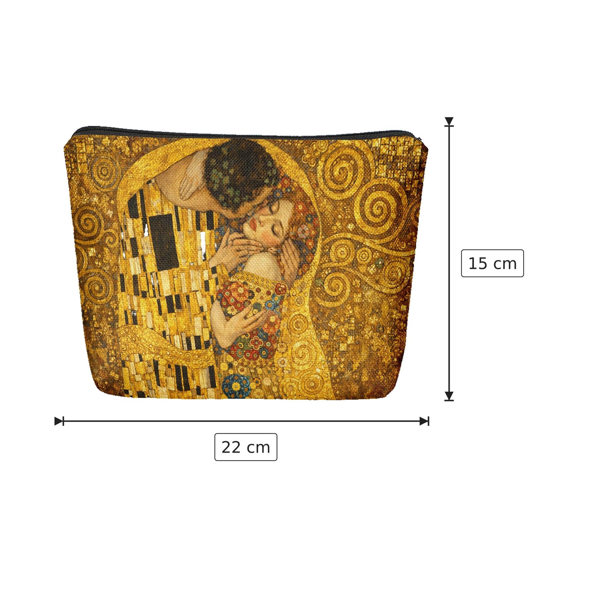 Pochette Il Bacio di Gustav Klimt in poliestere - 22×15 cm