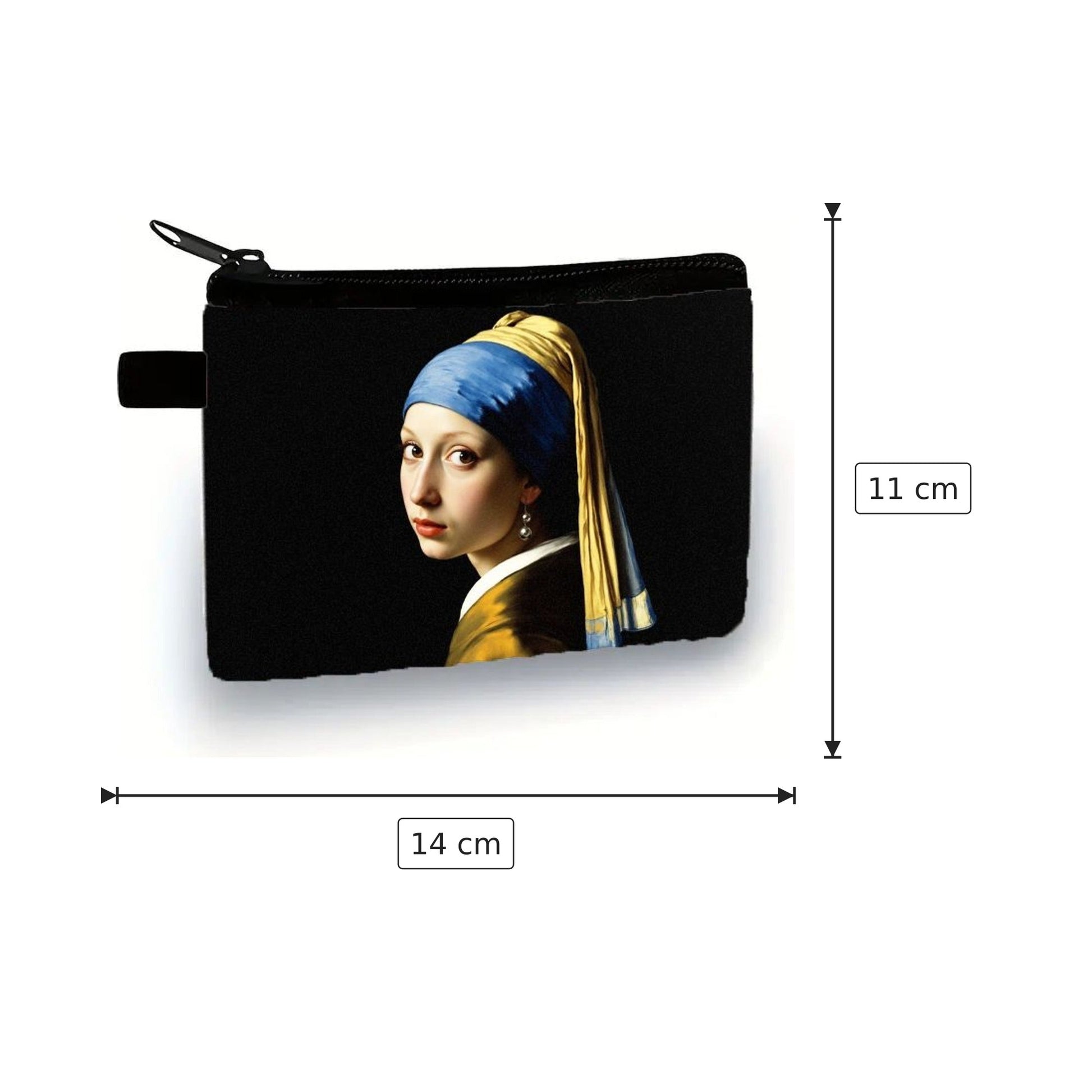 Pochette Donna con orecchino di Perle in tela - 14×11 cm