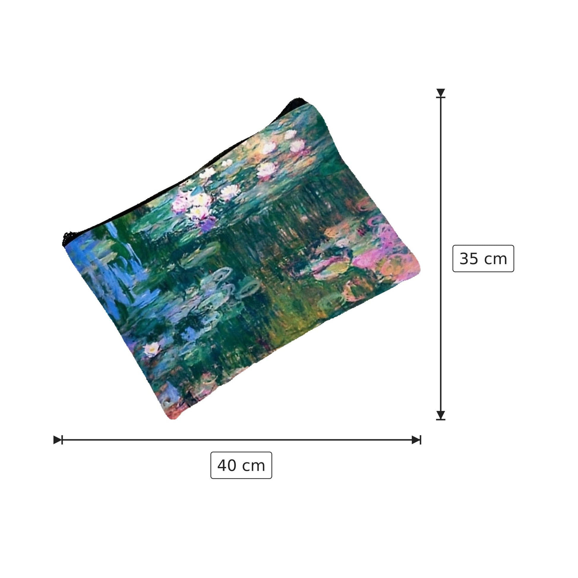 Pochette Ninfea di Monet  in poliestere - 40×35 cm
