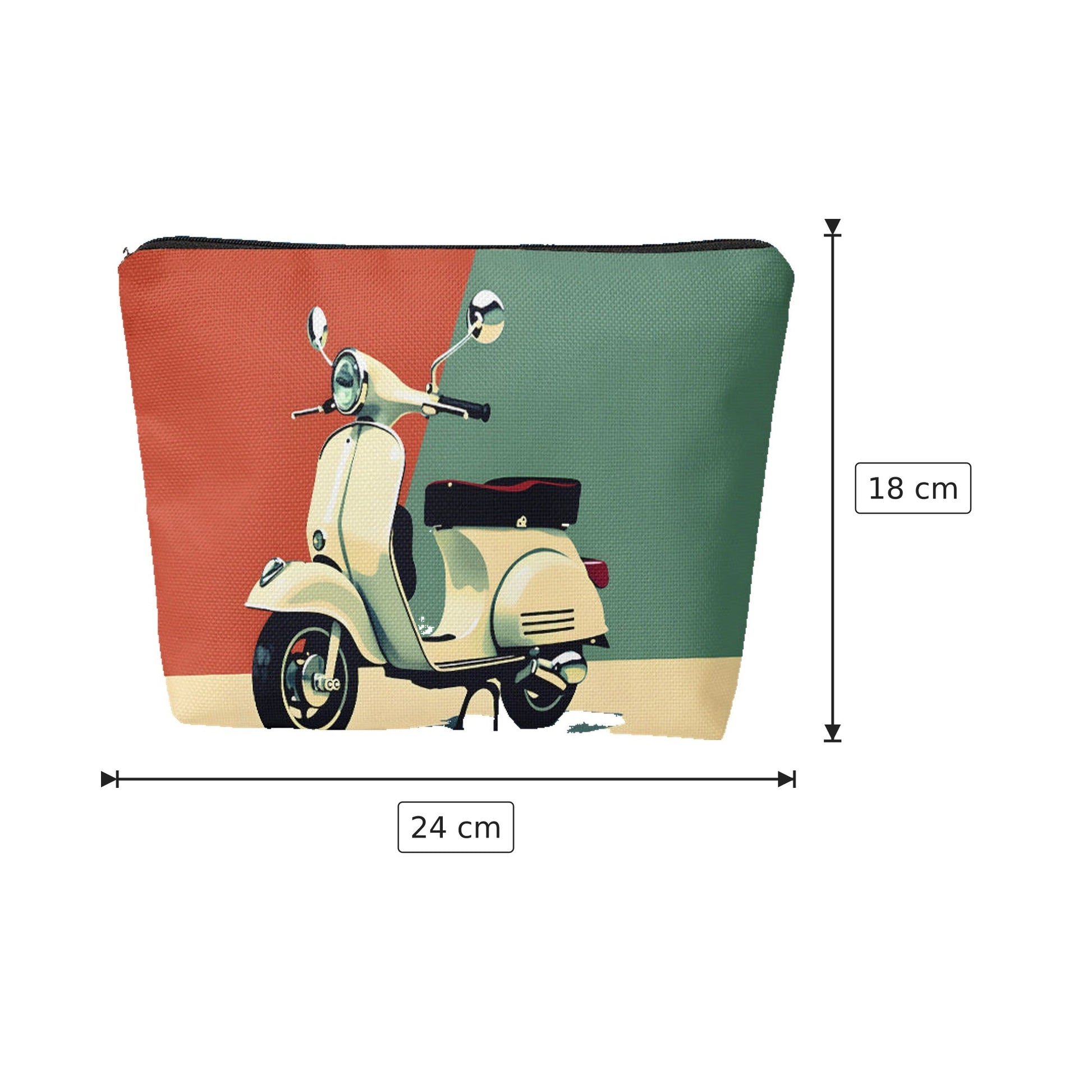 Pochette Vespa vintage in lino - 24×18 cm