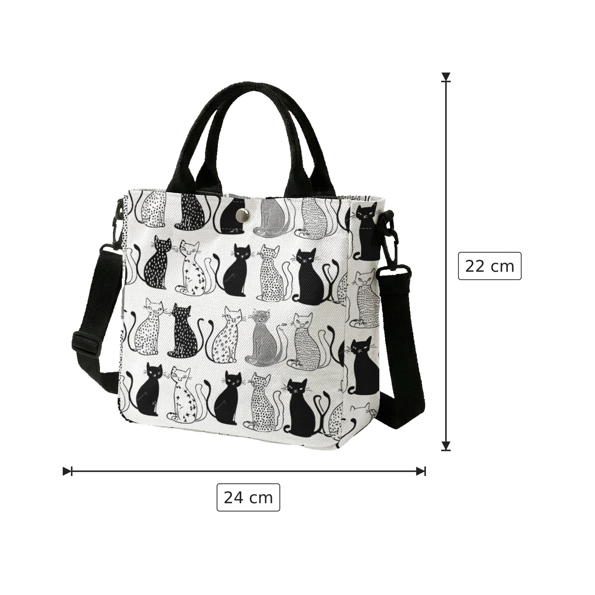 Borsa a tracolla Pet alla moda in poliestere - 24×22 cm