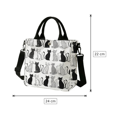 Borsa a tracolla Pet alla moda in poliestere - 24×22 cm