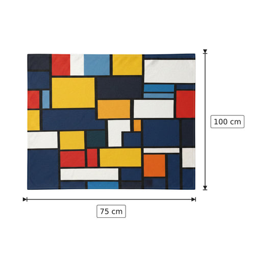 Coperta stile Mondrian 75x100 cm - 100x150 cm - 130x150 cm - 150x200 cm