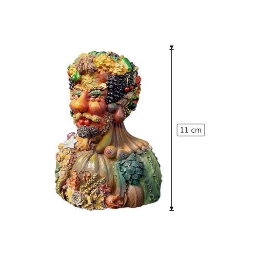 Giuseppe Arcimboldo - Autunno - h 11 cm - Scultura 3D - Fatta e Dipinta a Mano