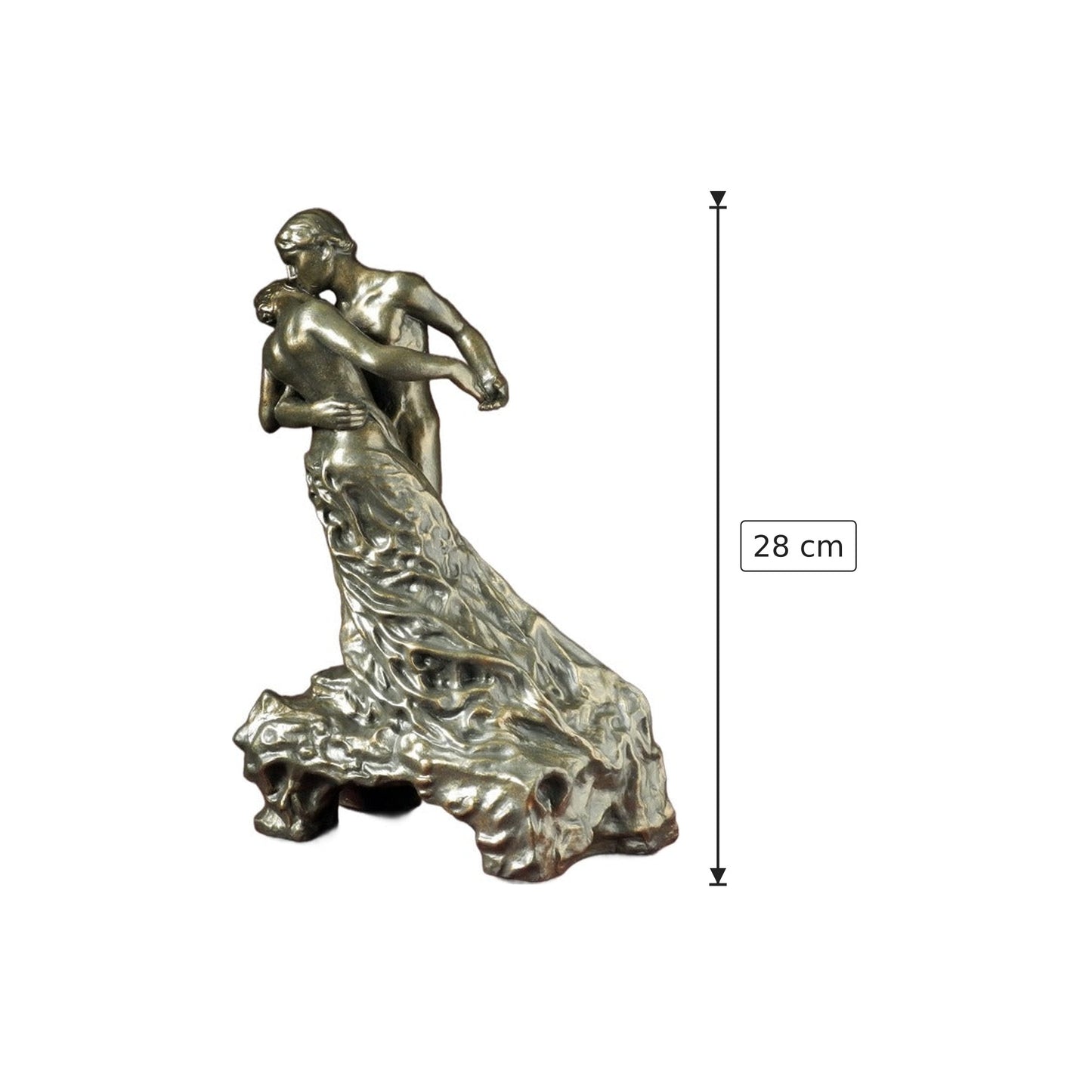 Camille Claudel - Il valzer - h 28 cm - Scultura 3D - Fatta e Dipinta a Mano
