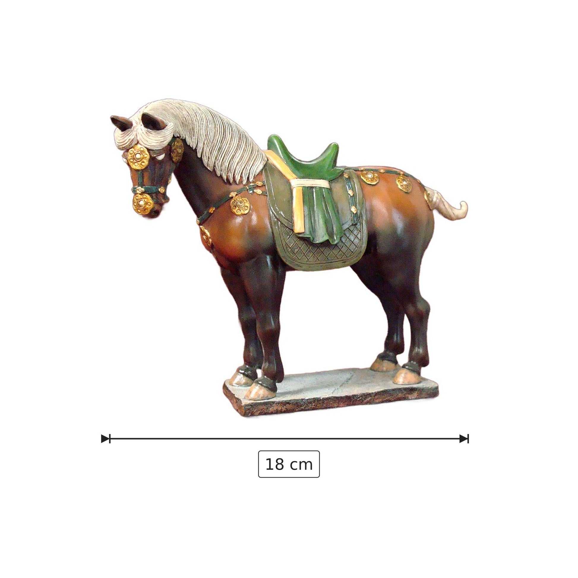Cavallo - h 18 cm - Scultura 3D - Fatta e Dipinta a Mano