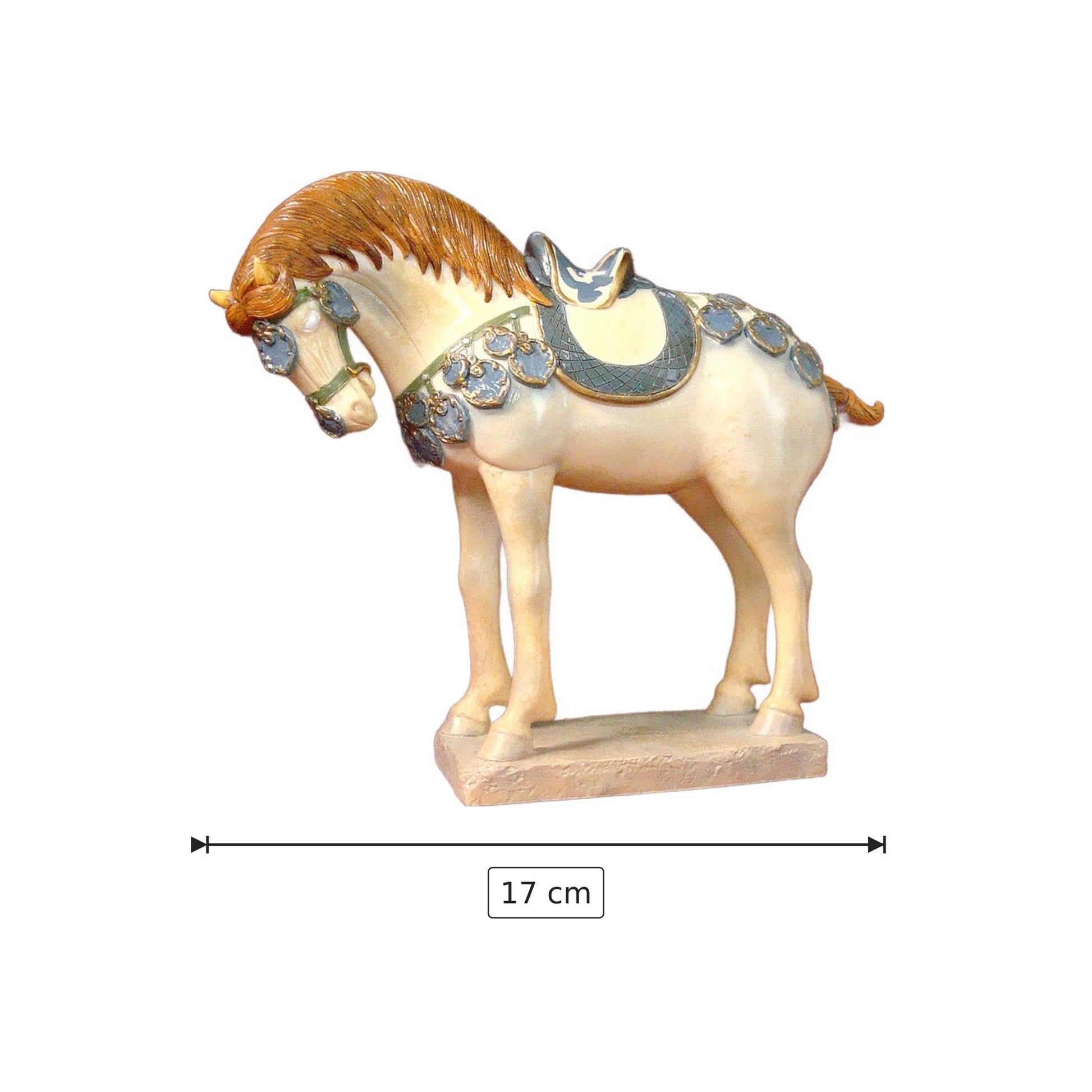Cavallo - h 17 cm - Scultura 3D - Fatta e Dipinta a Mano
